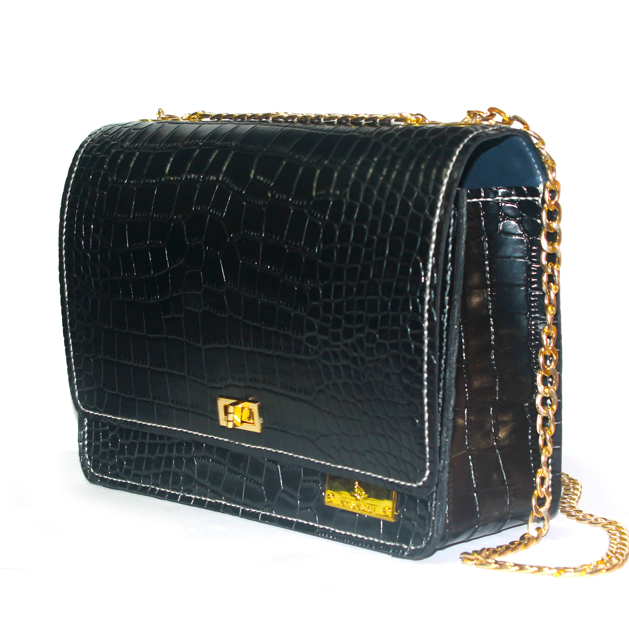 Leather Handbag Clutch - Detail View