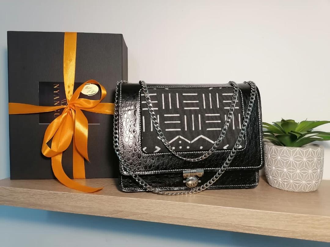Leatherette Waxed Handbag - Detail View